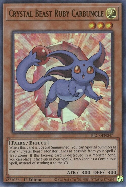 Crystal Beast Ruby Carbuncle Card Front