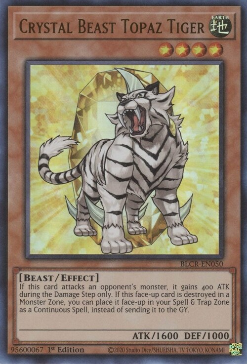 Crystal Beast Topaz Tiger Card Front