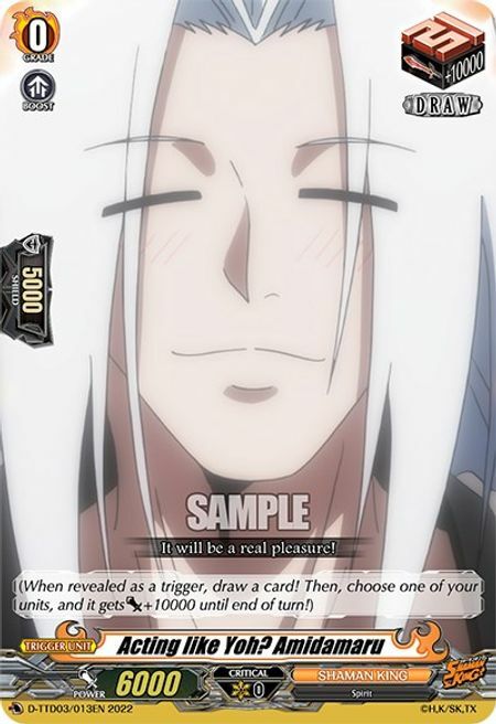 Acting like Yoh? Amidamaru [D Format] Card Front