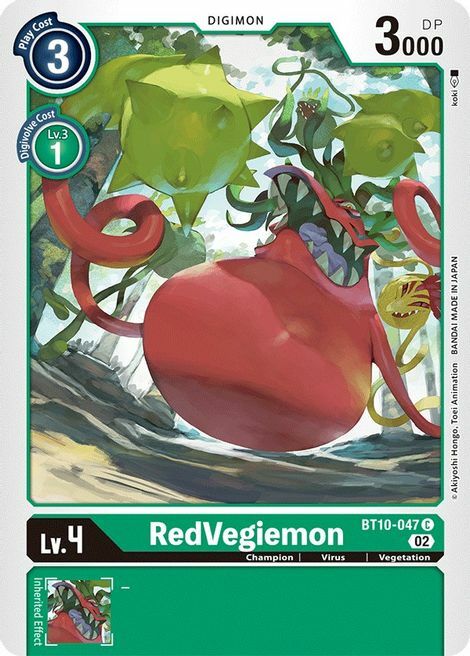 RedVegiemon Card Front