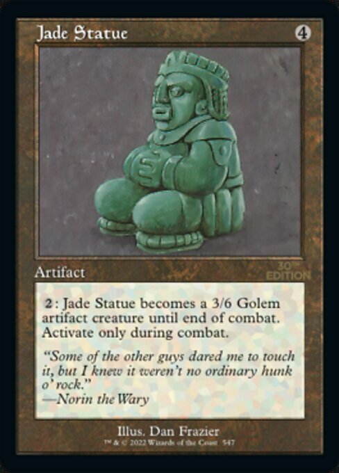 Jade Statue Card Front