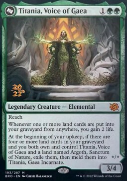 Titania, Voice of Gaea // Titania, Gaea Incarnate Card Front