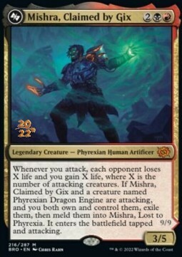 Mishra, Claimed by Gix // Mishra, Lost to Phyrexia Card Front