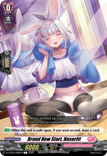 Brand New Start, Haseritt [D Format] Card Front