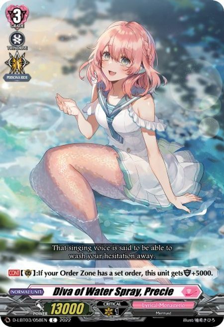 Diva of Water Spray, Precie [D Format] Card Front