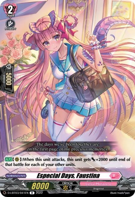 Especial Days, Faustina [D Format] Card Front