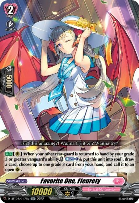 Favorite One, Fleurety [D Format] Card Front