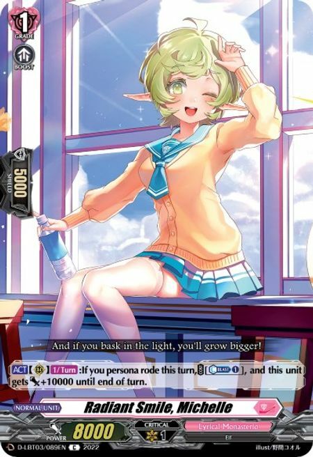 Radiant Smile, Michelle Card Front