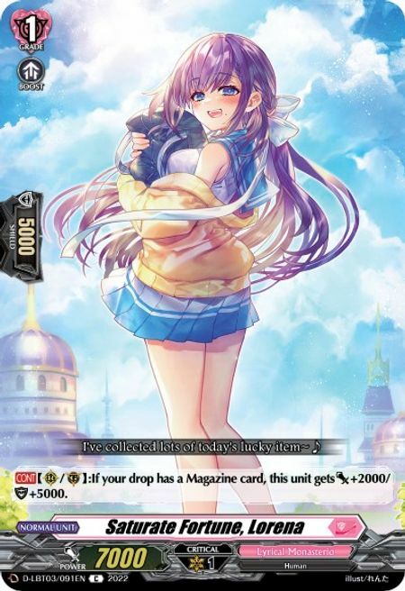 Saturate Fortune, Lorena [D Format] Card Front