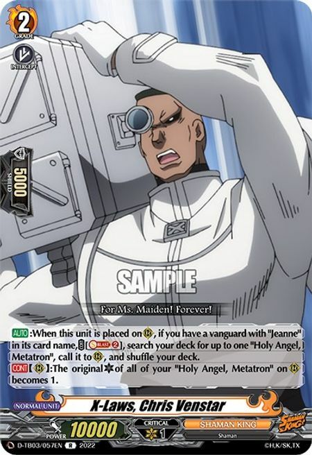 X-Laws, Chris Venstar [D Format] Card Front