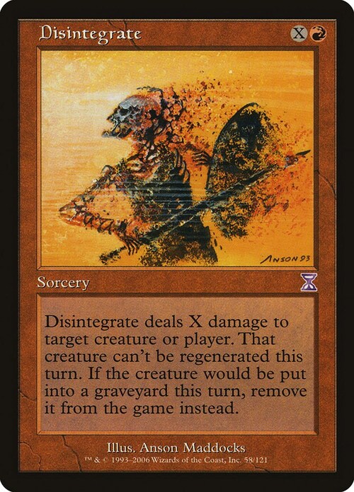 Disintegrate Card Front