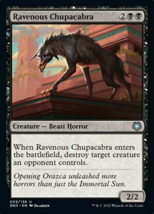 Ravenous Chupacabra Card Front