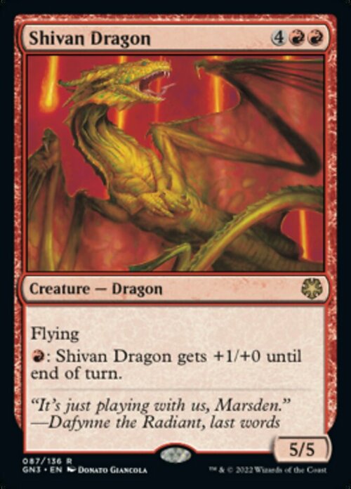 Shivan Dragon Card Front