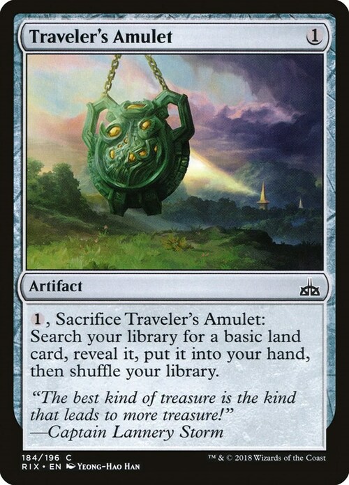 Traveler's Amulet Card Front