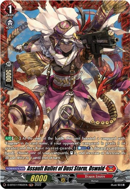 Assault Bullet of Dust Storm, Oswald Card Front