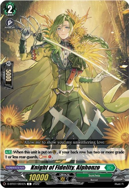 Knight of Fidelity, Alphonzo Card Front