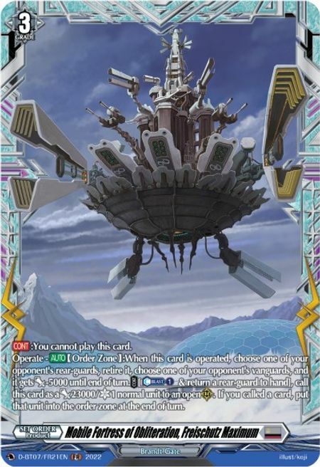 Mobile Fortress of Obliteration, Freischutz Maximum [D Format] Card Front