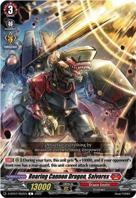 Roaring Cannon Dragon, Salvorex [D Format] Card Front