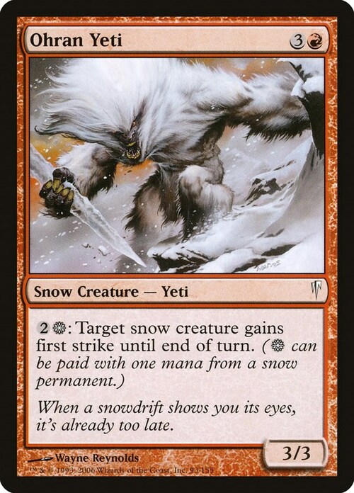 Ohran Yeti Card Front