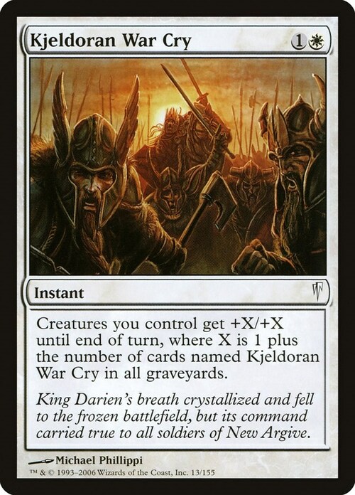 Kjeldoran War Cry Card Front