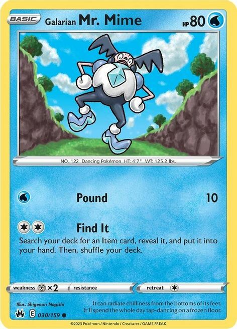 Galarian Mr. Mime Card Front