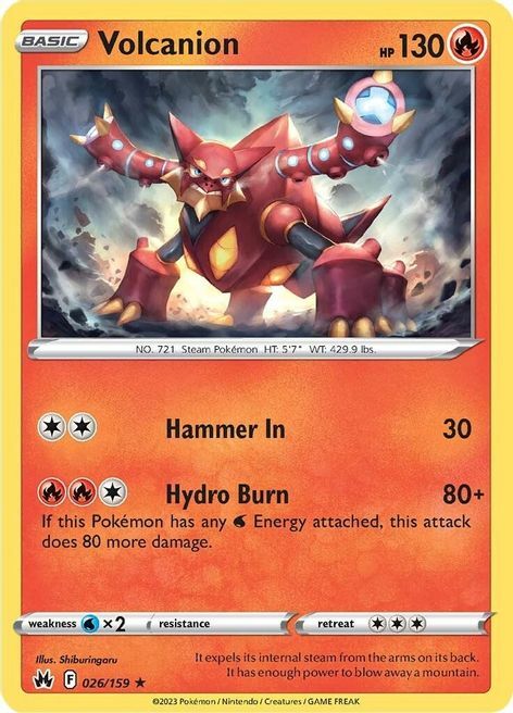 Volcanion Card Front