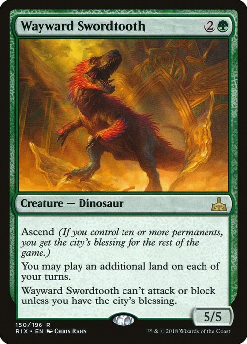 Wayward Swordtooth Card Front