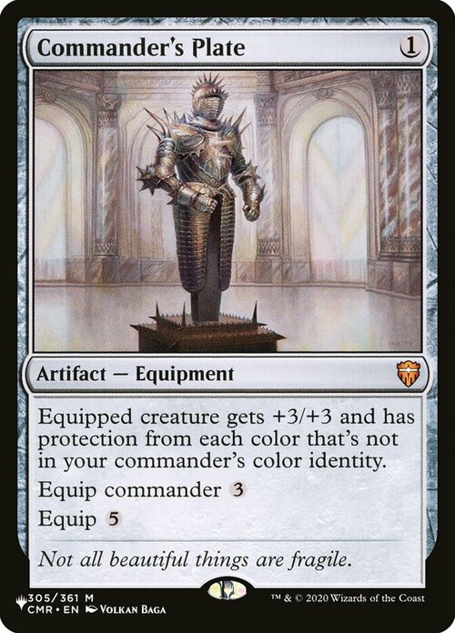 Commander's Plate Card Front