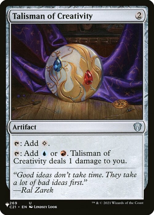 Talisman of Creativity Card Front