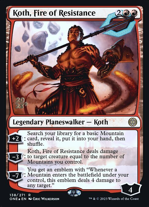 Koth, Fire of Resistance Card Front