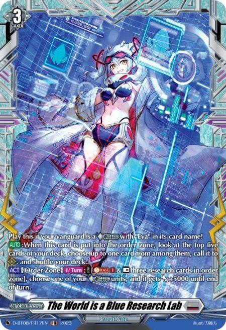 The World is a Blue Research Lab [D Format] Card Front