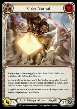 V of the Vanguard Card Front