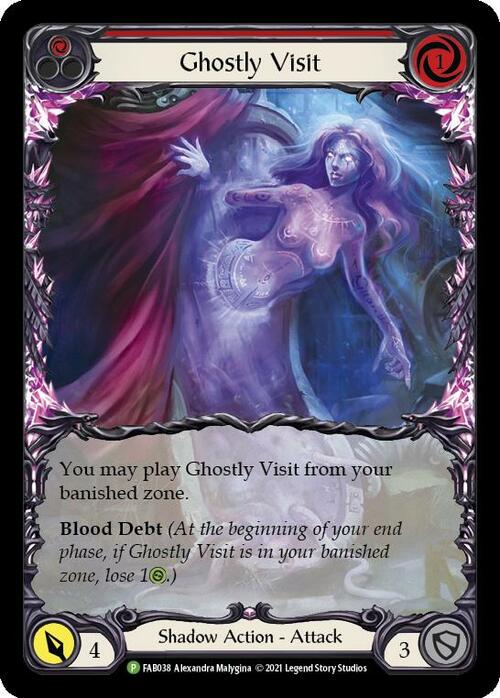 Ghostly Visit (Red) Card Front