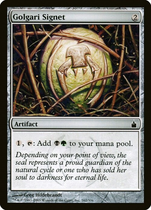 Golgari Signet Card Front