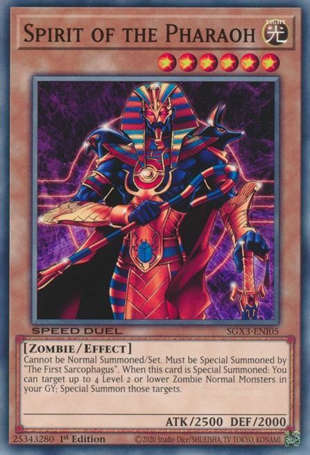 Spirit of the Pharaoh Card Front