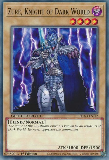 Zure, Knight of Dark World Card Front