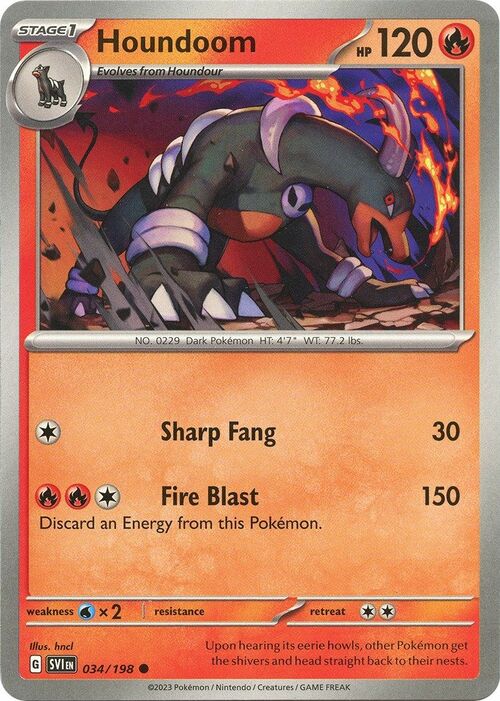 Houndoom Card Front