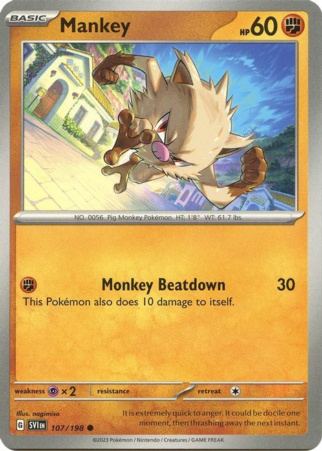 Mankey Card Front