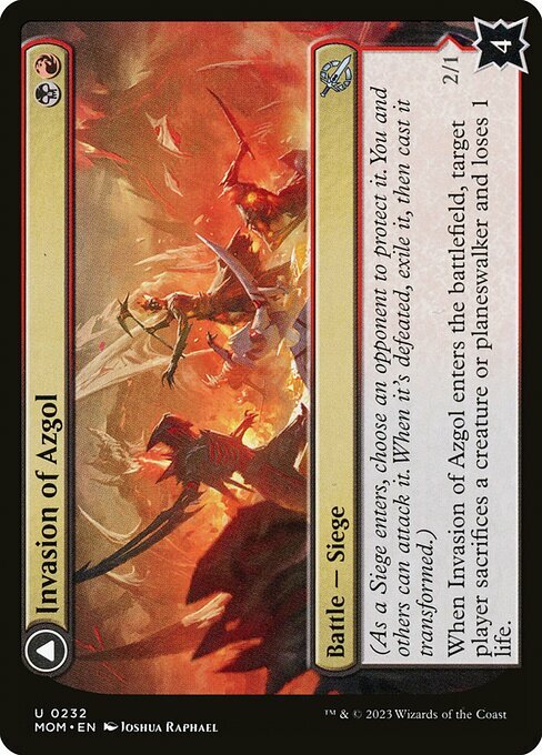 Invasion of Azgol // Ashen Reaper Card Front