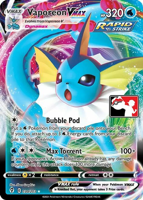 Vaporeon VMAX Card Front