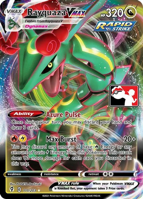 Rayquaza VMAX Card Front