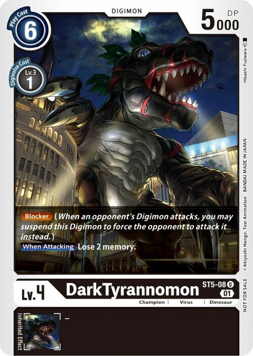 DarkTyrannomon Card Front