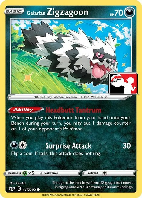 Galarian Zigzagoon Card Front