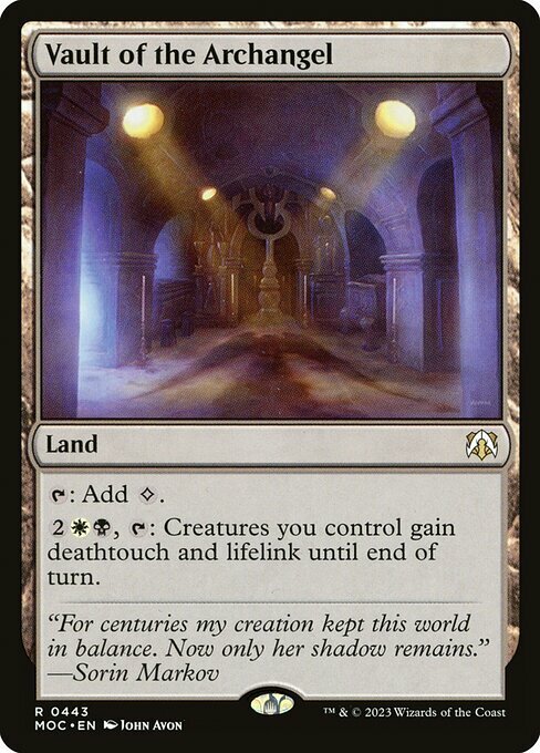 Vault of the Archangel Card Front