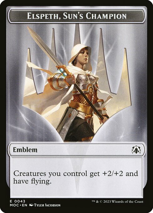 Elspeth, Sun's Champion Emblem Card Front