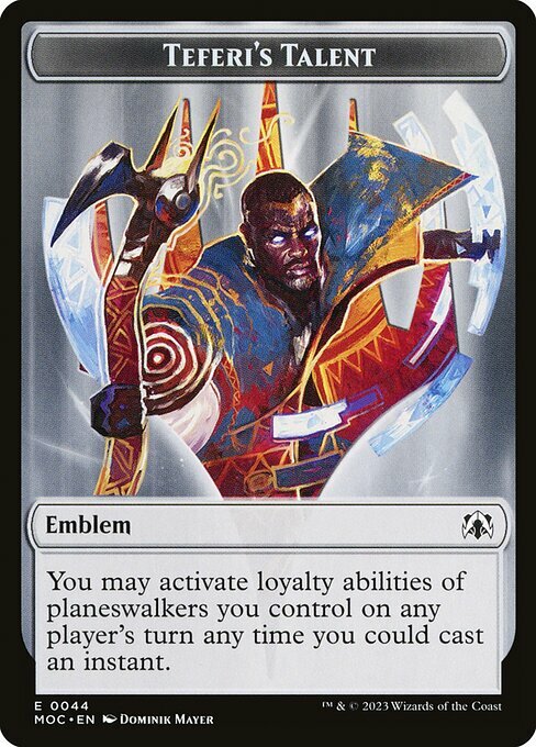 Teferi's Talent Emblem Card Front