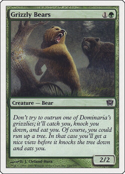 Grizzly Bears Card Front