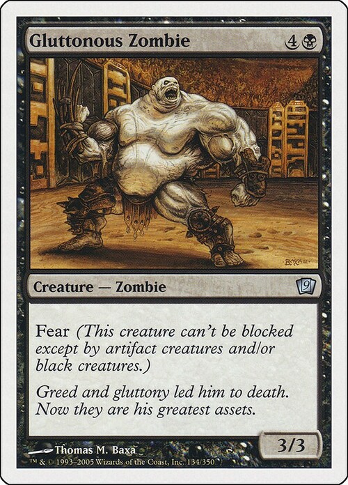 Gluttonous Zombie Card Front