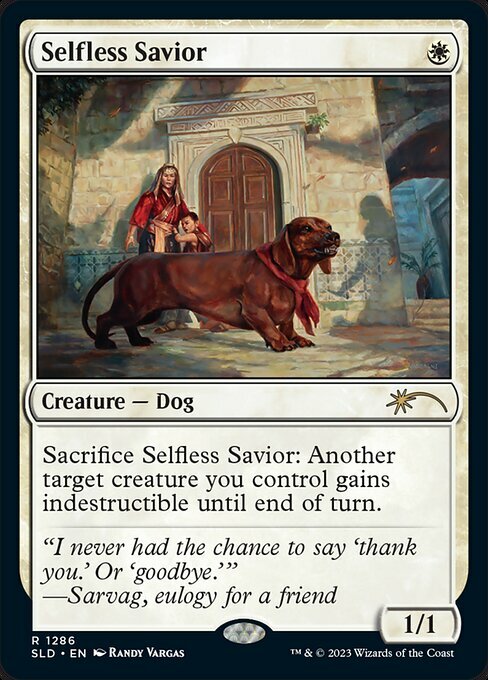 Selfless Savior Card Front