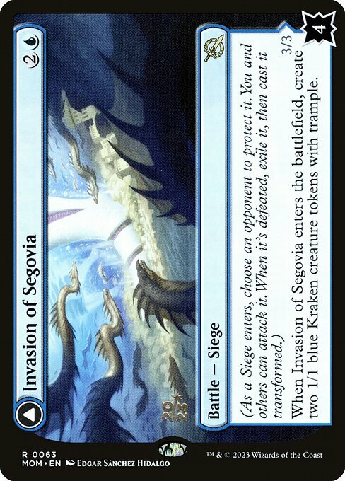 Invasion of Segovia // Caetus, Sea Tyrant of Segovia Card Front